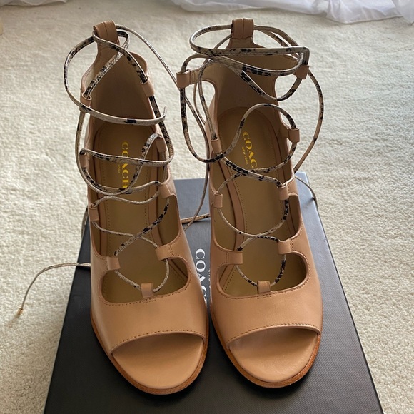 Coach Shoes - Coach Kira Lace-up heels